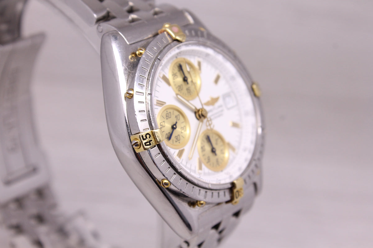 Breitling Chronomat 40mm Steel Automatic Chronograph Watch B13050.1 Box Papers