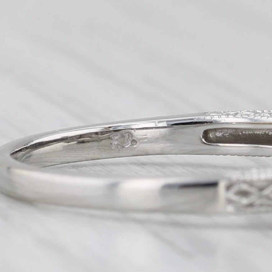 Light Gray Diamond Ring 10k White Gold Size 7 Engagement Style
