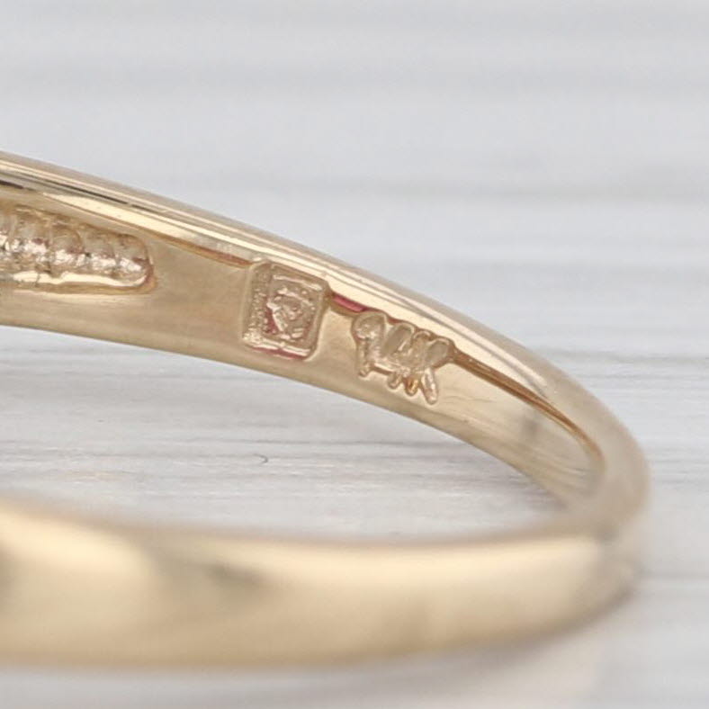 2.60ctw Garnet 3-Stone Ring 14k Yellow Gold Size 8