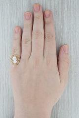 Vintage Carved Shell Cameo Ring 10k Yellow Gold Size 6 Figural