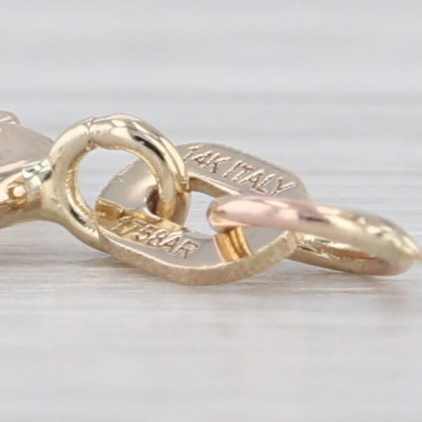 3 Cross Station Necklace 14k Yellow Gold 18" Fine Cable Chain