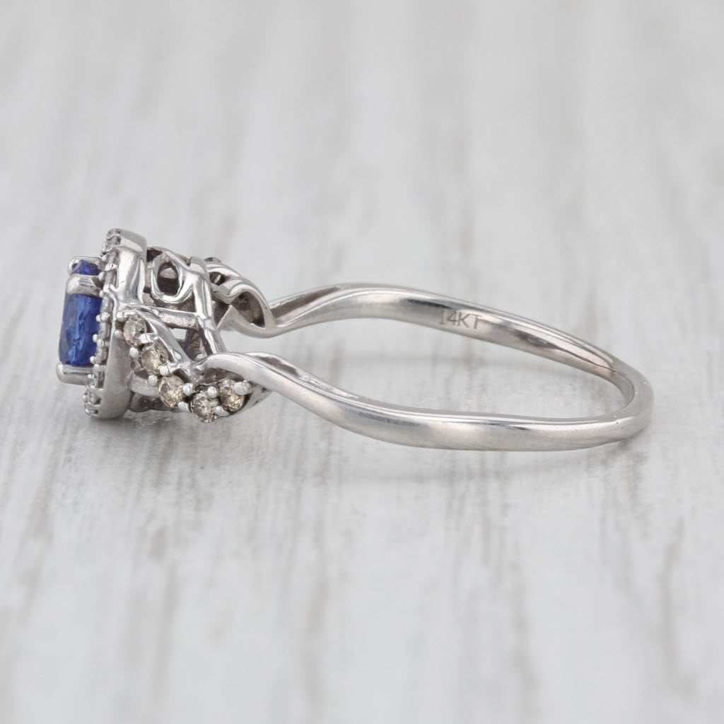 Le Vian 0.70ctw Tanzanite Diamond Halo Ring 14k White Gold Size 8.5 Engagement