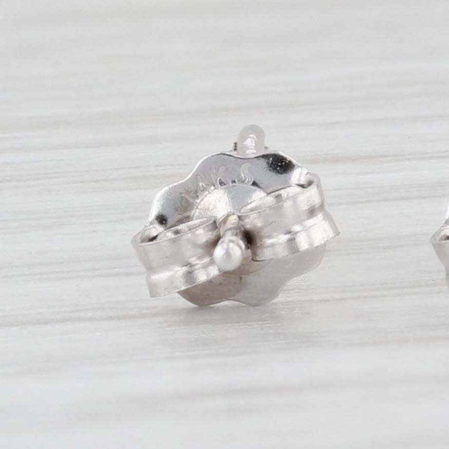 Light Gray New 0.19ctw VS2 Diamond Stud Earrings 14k White Gold Round Solitaire Studs