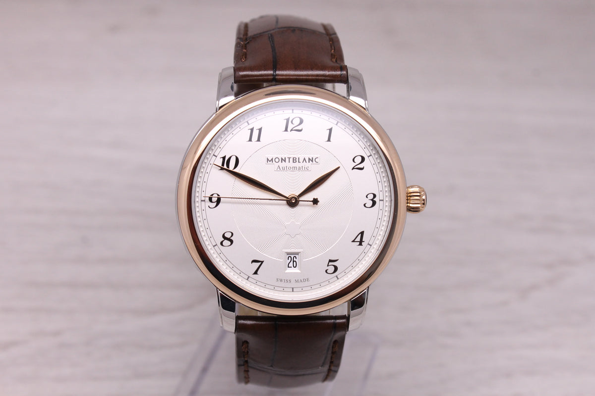 Montblanc Star Legacy 39mm Automatic Men's Watch Swiss Steel Date 117577 MINT