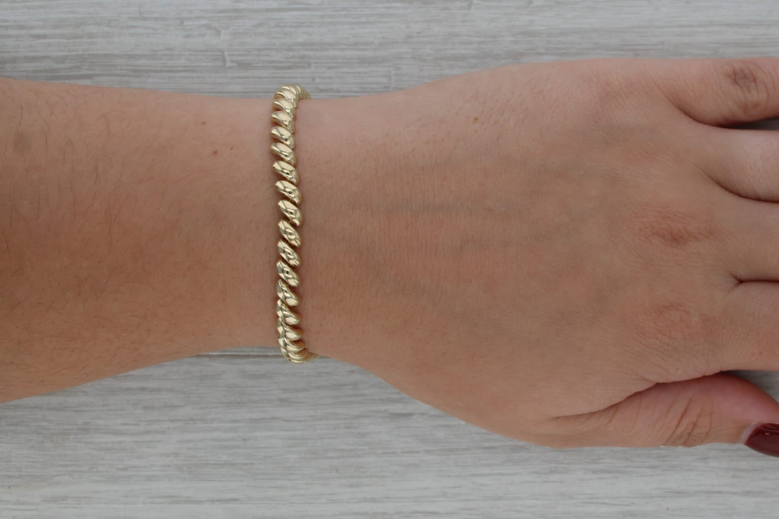 San Marco Chain Bracelet 14k Yellow Gold 6.75" 5.8mm