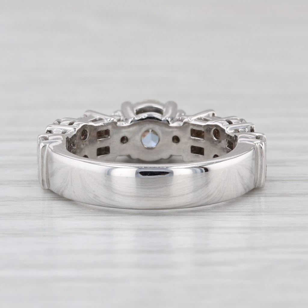 2.13ctw Diamond Engagement Ring 14k White Gold Size 7 stackable Anniversary Band