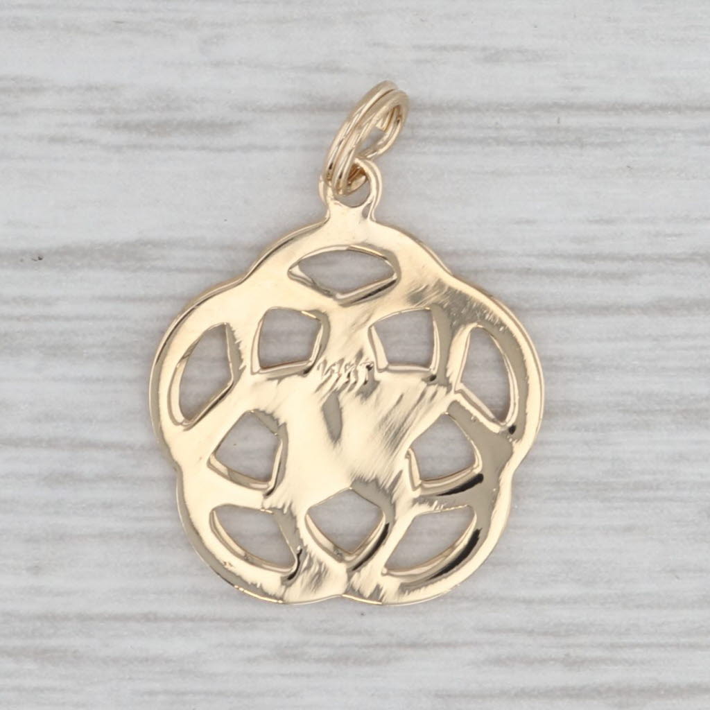 Celtic Knot Globe Pendant 14k Yellow Gold Charm Disney Epcot Centurion Souvenor