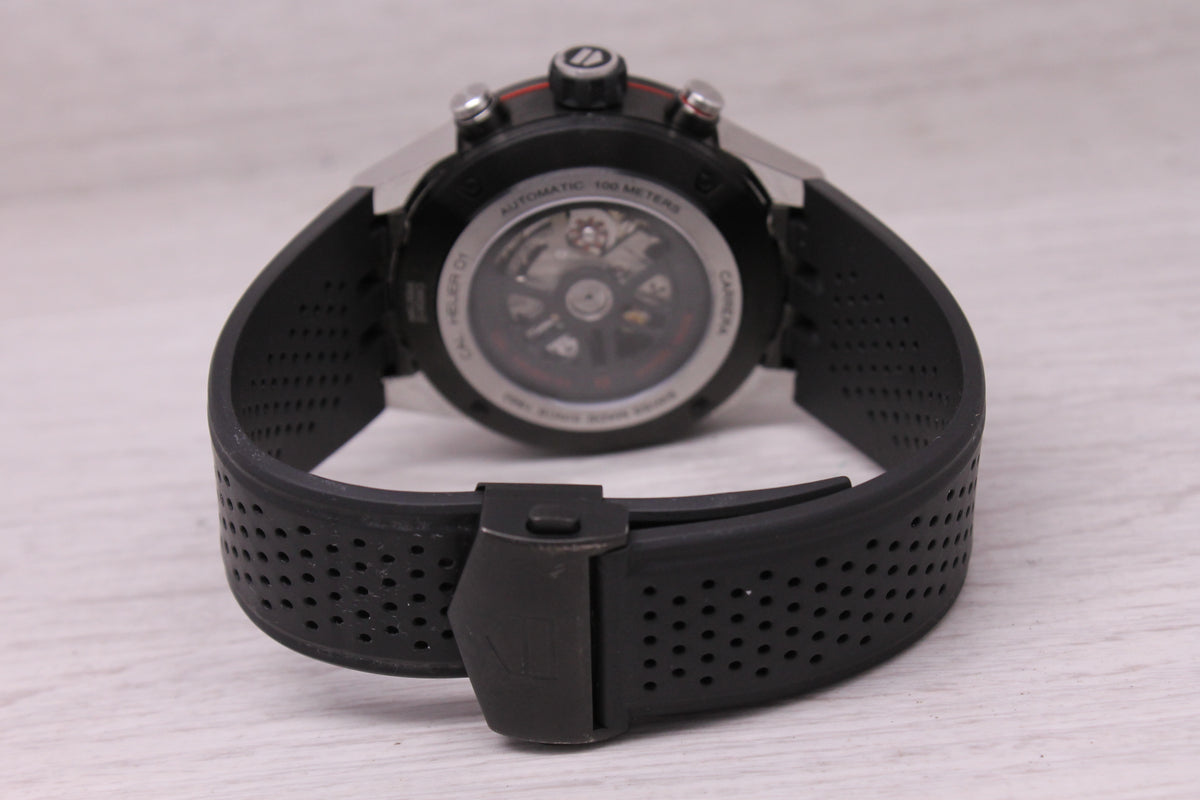 Tag Heuer Carrera 45mm Mens Steel & PVD Automatic Chronograph Watch CAR2A1Z Box