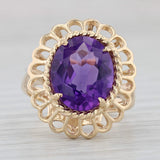Gray 4.40ct Oval Amethyst Solitaire Ring 14k Yellow Gold Size 6.5
