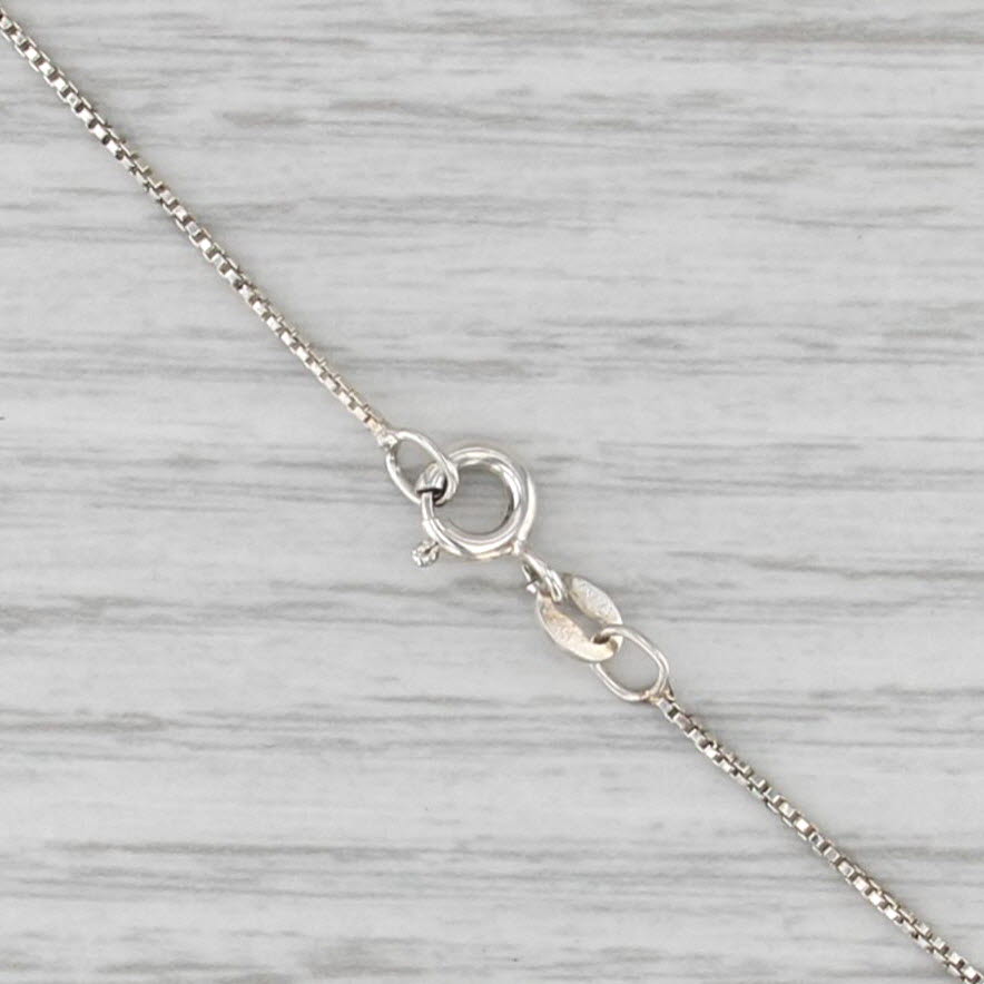 Multicolor Amber Pendant Necklace Sterling Silver 18" Box Chain Statement