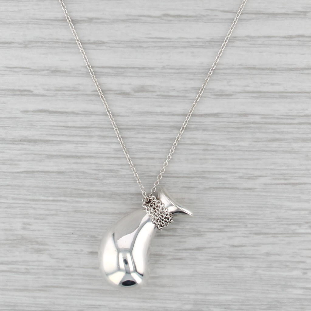 Tiffany & Co Bottle Jug Necklace Sterling Silver w/ Pouch Elsa Peretti