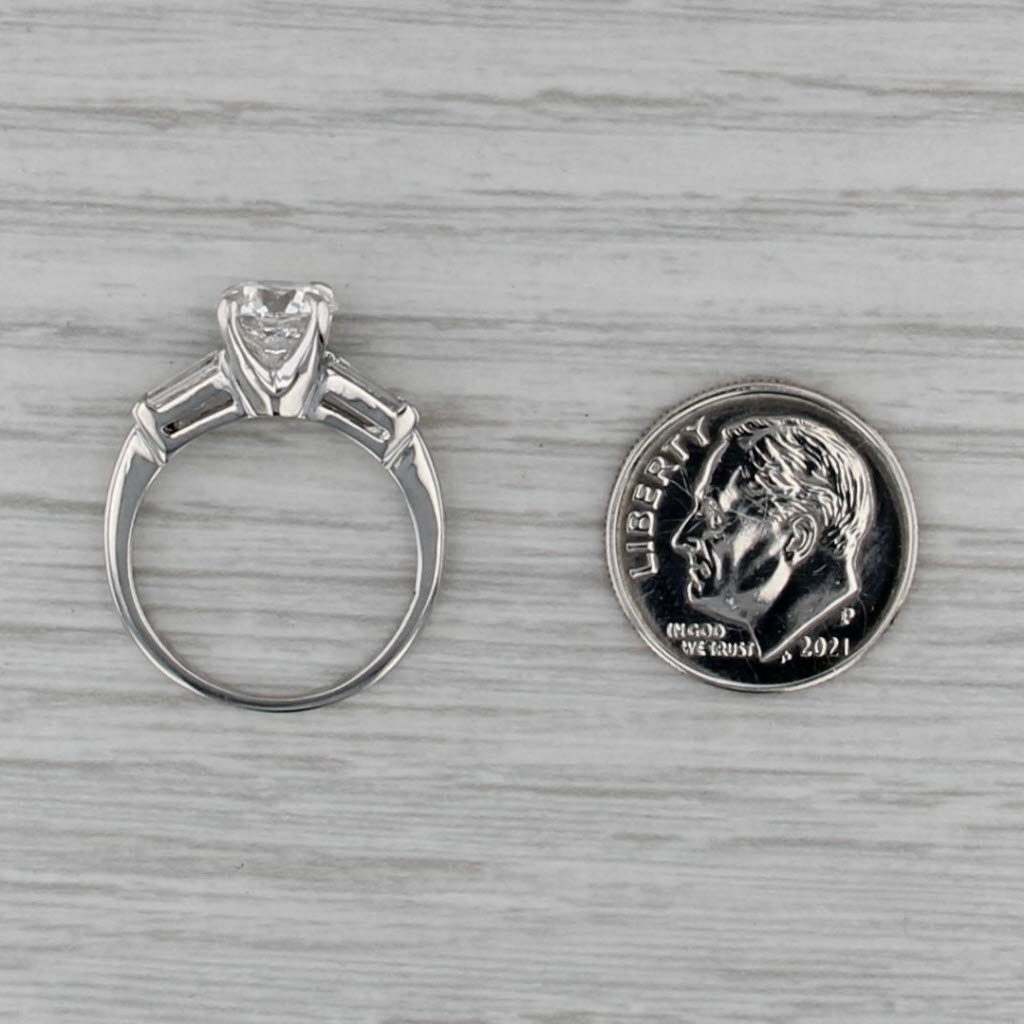 Vintage 1.64ctw IGI Round Lab Grown Diamond Engagement Ring Platinum Size 5.5