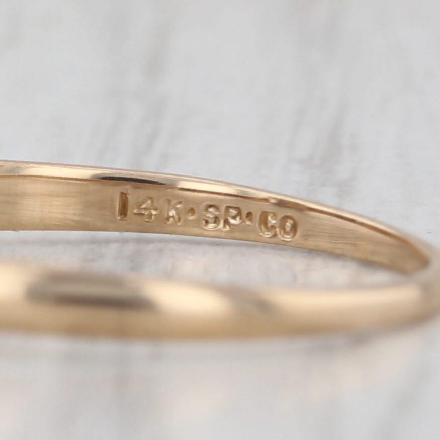 Diamond Solitaire Ring 14k Yellow Gold Size 6.5 Promise Engagement