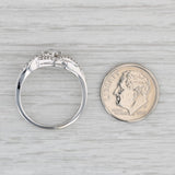Gray 0.40ctw Diamond Princess Engagement Ring 10k White Gold Size 8.5 Bypass