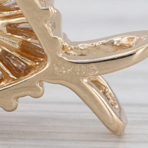 1.14ctw Diamond Halo Teardrop Pendant 14k Yellow Gold