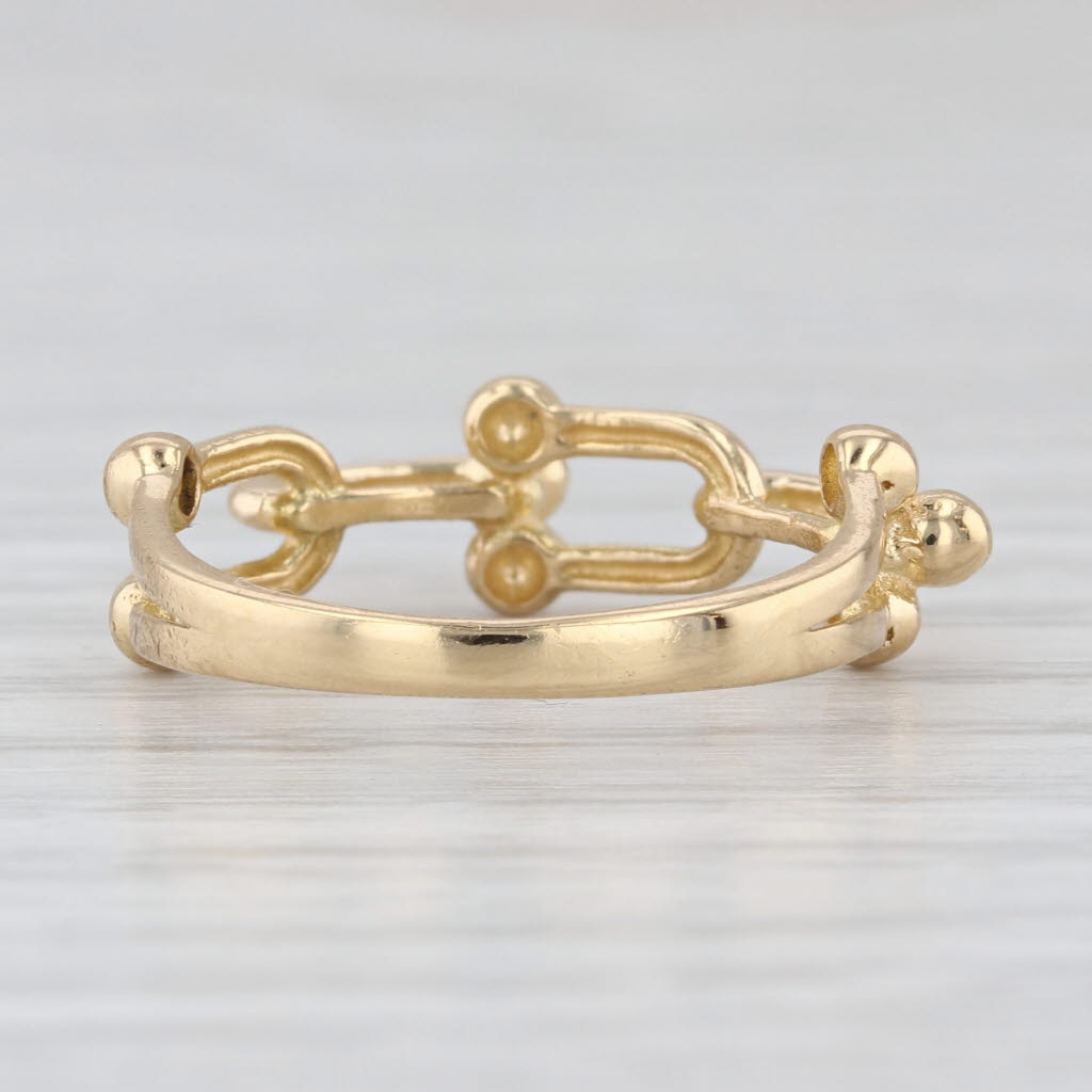 Horse Bit Bridle Ring 18k Yellow Gold Size 5.75 Band Stackable