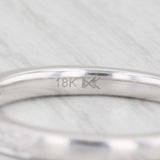 New Beverley K 0.10ctw Wedding Band 18k White Gold Stackable Ring Size 6.75