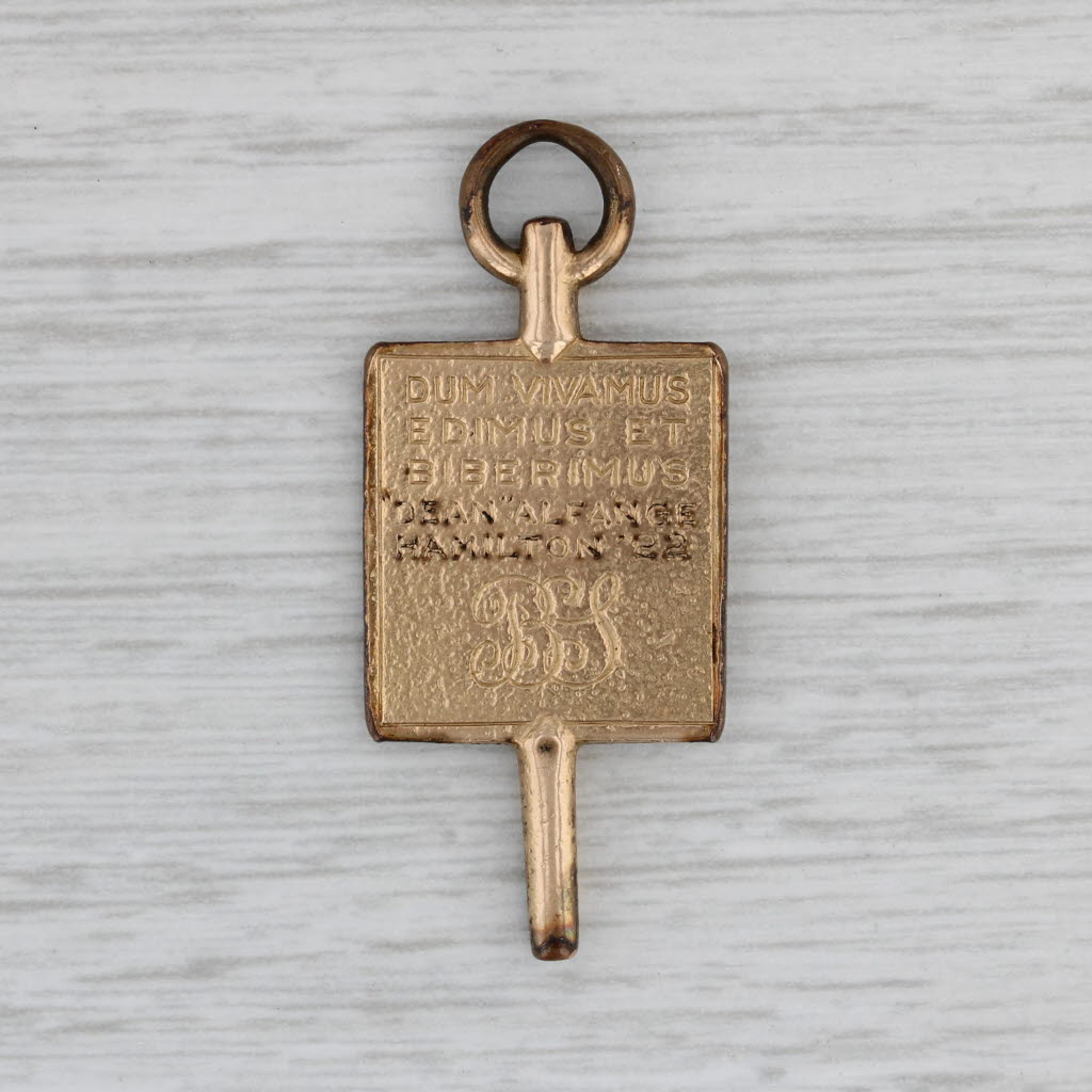 Gray Kappa Beta Phi Key Fob Fraternity Secret Society Pendant Antique 1922