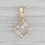 0.35ctw Diamond Pendant 14k Yellow Gold Small Drop