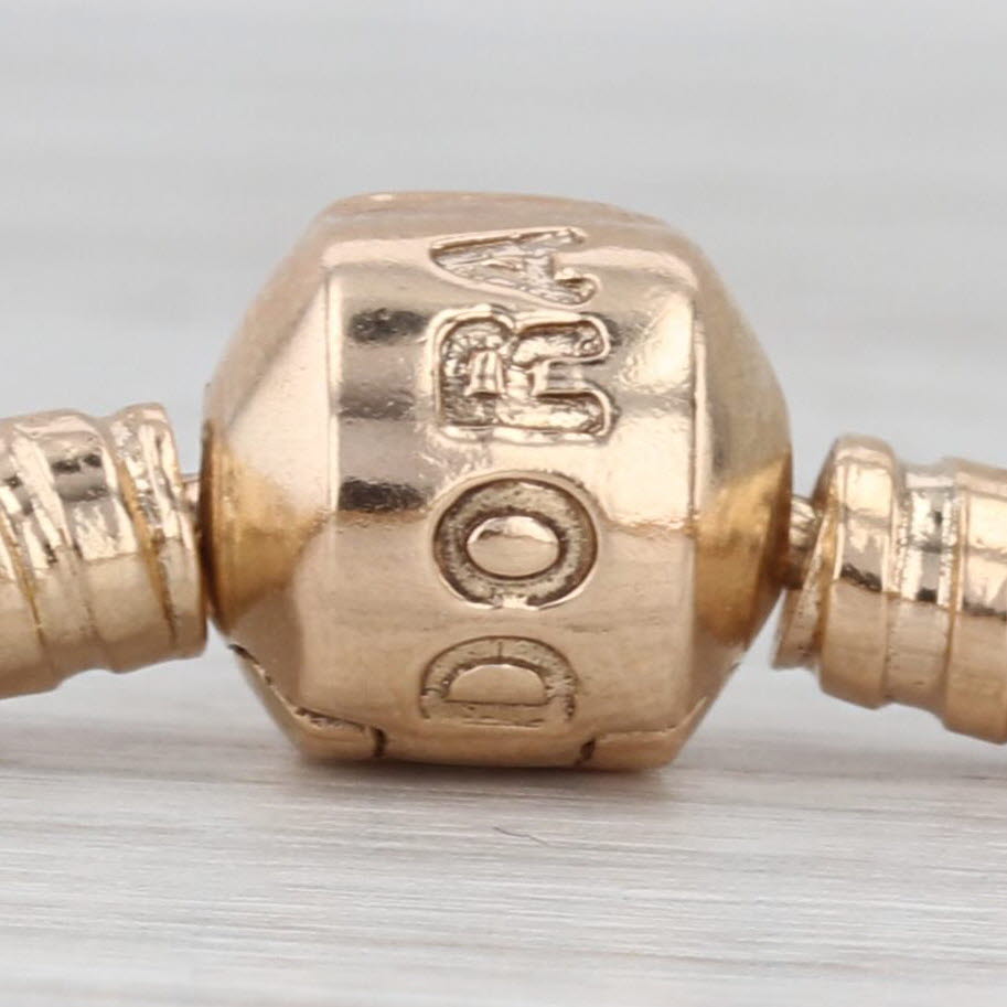 Pandora Moments Gold Clasp Charm Bracelet 550702 14k Yellow Gold 6.75" 17cm