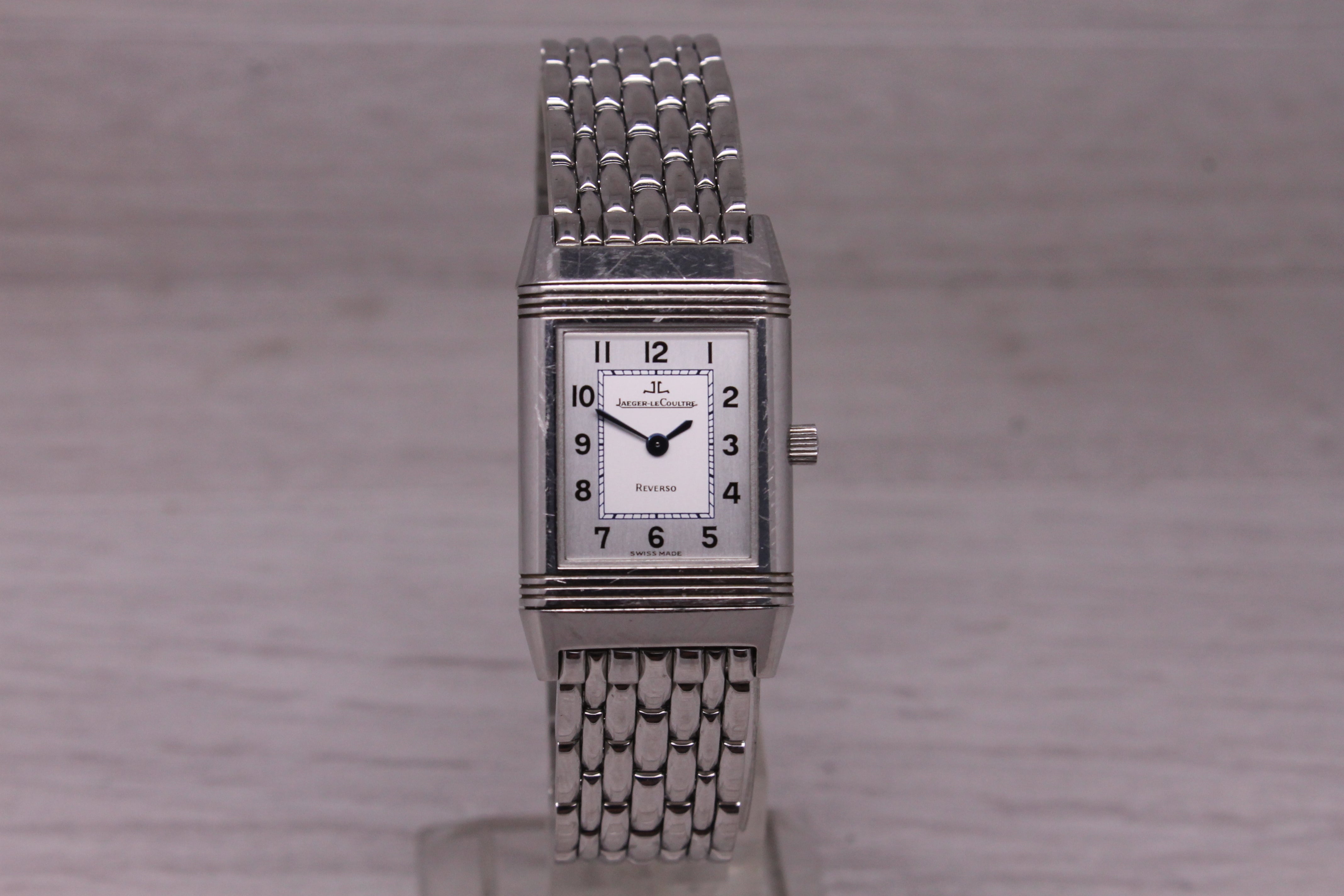 こじこじ Jaeger LeCoultre Reverso Ladies Steel Quartz Bracelet Watch 260.8.08 E