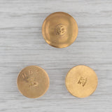 Tiffany & Co Shirt Studs 18k Yellow Gold Men's Vintage 1 Engraved 2 Matched