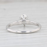 Light Gray 0.37ct VS2 Oval Solitaire Diamond Engagement Ring 14k White Gold Size 5.25