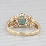 0.87ctw Green Labradorite Diamond Ring 10k Yellow Gold Size 6.25