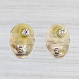 Native American Turquoise Flower Stud Earrings Sterling Silver Signed Vintage