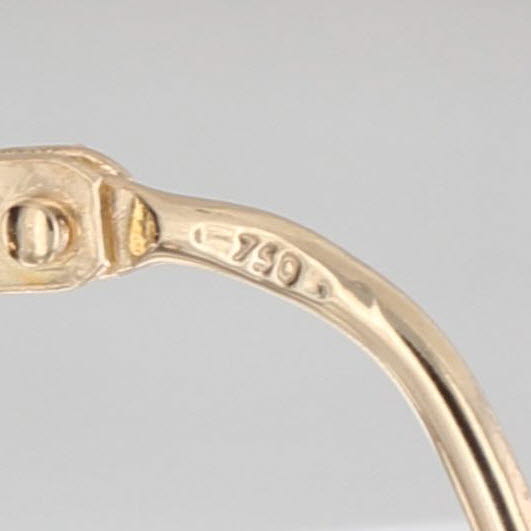 Small Greek Key Hoop Huggie Earrings 18k Yellow Gold Snap Top Round Hoops