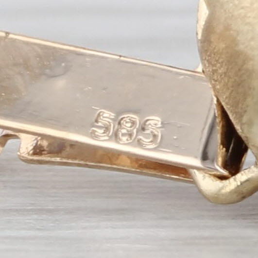 Vintage Diamond Accented Bead Clasp 14k Gold Findings Jewelry Making Repair