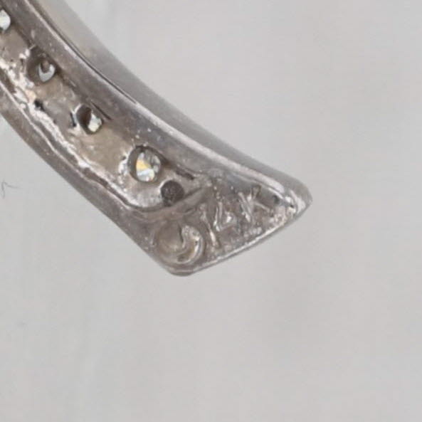 0.23ctw Diamond Palm Tree Pendant 14k White Gold Floating Drop