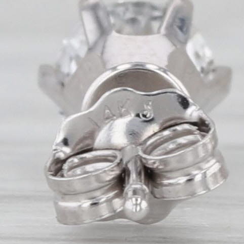 0.81ctw Round Solitaire Stud Earrings 14k White Gold Studs