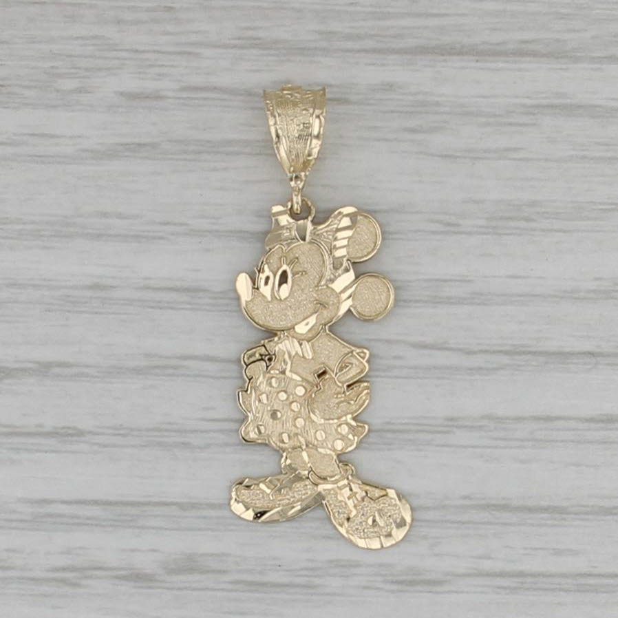 Minnie Mouse Pendant 10k Yellow Gold Disney Cartoon Character