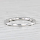 Light Gray 0.15ctw Diamond Wedding Band 14k White Gold Stackable Anniversary Ring Size 6