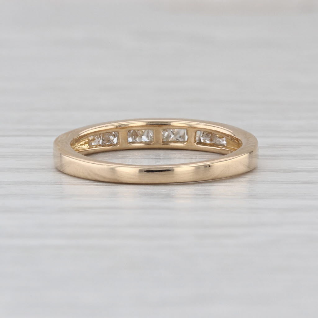 0.35ctw Diamond Wedding Band 14k Yellow Gold Stackable Anniversary Ring Size 5.5