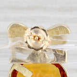 Light Gray 11.60ctw Orange Lab Created Sapphire Bow Earrings 18k Yellow Gold Pierced Drops