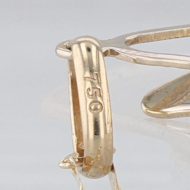 Butterfly Pendant Necklace 18k Yellow Gold 15.75" Mirror Chain