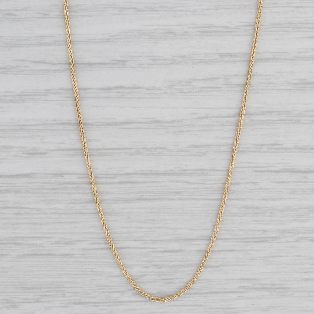 19.75"Wheat Chain Necklace 10k Yellow Gold 1mm