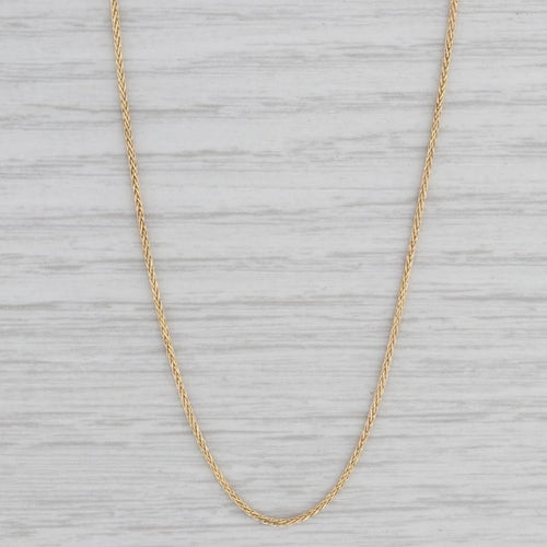 19.75"Wheat Chain Necklace 10k Yellow Gold 1mm