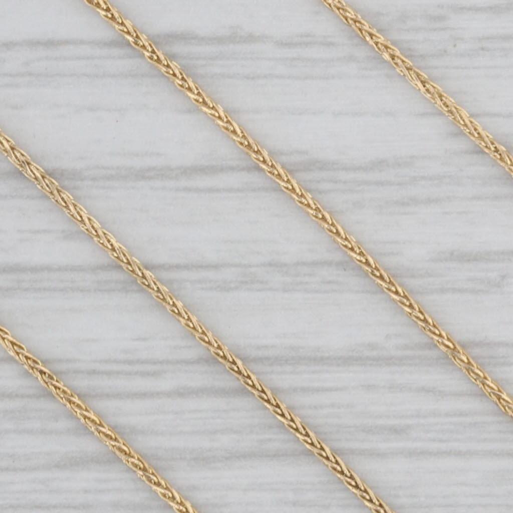 19.75"Wheat Chain Necklace 10k Yellow Gold 1mm