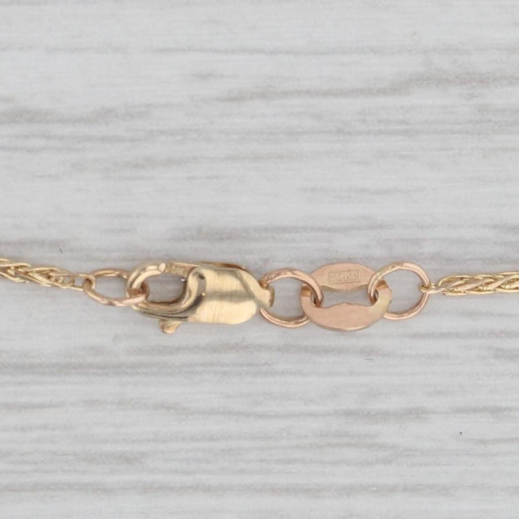 19.75"Wheat Chain Necklace 10k Yellow Gold 1mm