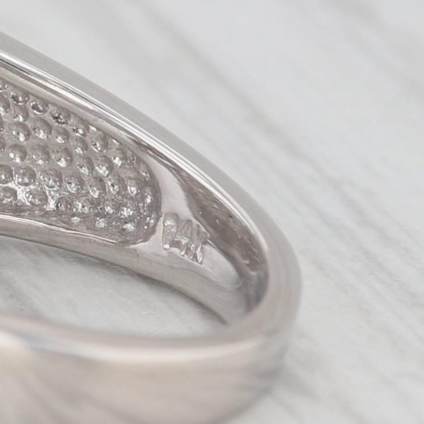 0.29ctw Diamond Bypass Ring 14k White Gold Size 7