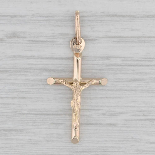 Crucifix Cross Pendant 10k Yellow Gold Figural Religious Jewelry
