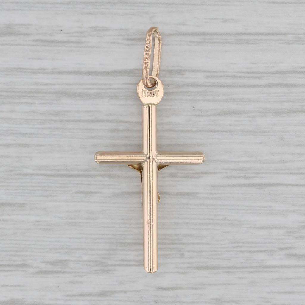 Crucifix Cross Pendant 10k Yellow Gold Figural Religious Jewelry