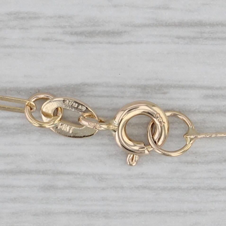 Paperclip Chain Necklace 14k Yellow Gold 19.75" 2.1mm Elongated Cable Chain