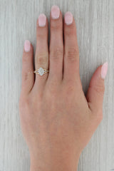 Diamond Cluster Halo Ring 10k Yellow Gold Size 7 Engagement