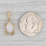 Pear Opal Solitaire Pendant 14k Yellow Gold