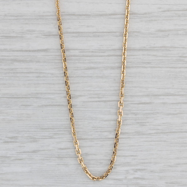 18.5" 1.4mm Cable Chain Necklace 14k Yellow Gold Lobster Clasp