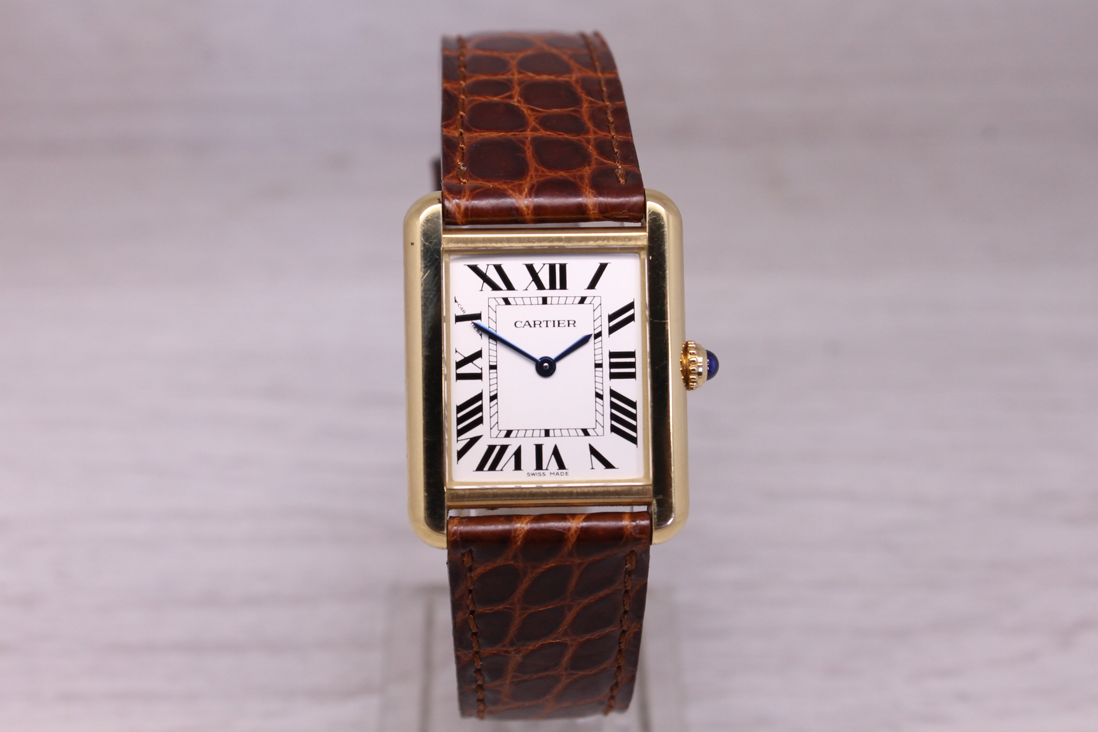 Cartier Tank Solo 2743 24mm 18k Yellow Gold & Steel Quartz Watch w/ 18k Buckle